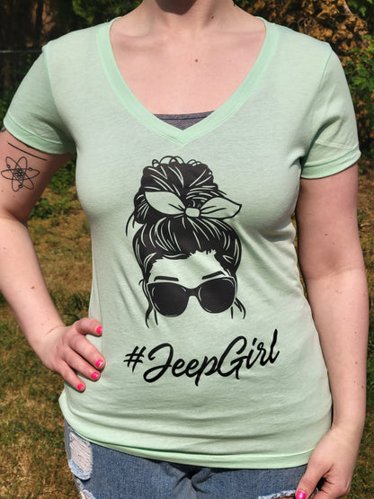 #JeepGirl Junior-Cut Womens T-Shirt